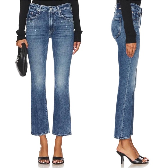 MOTHER SUPERIOR Jeans The Insider Flood Metal Magic Blue Size 25